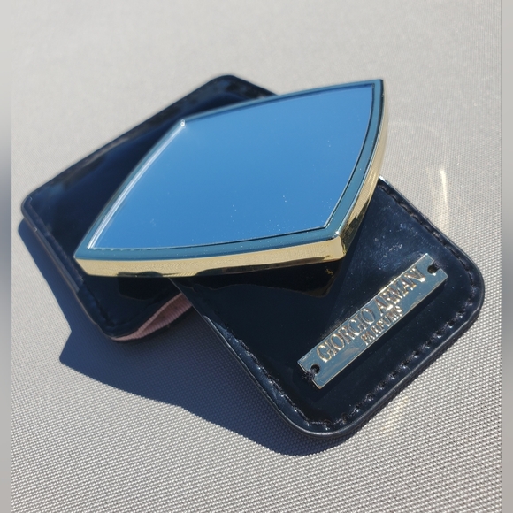 Giorgio Armani Compact Cosmetic Mirror with Black Case. Condition Is Used - Picture 6 of 14